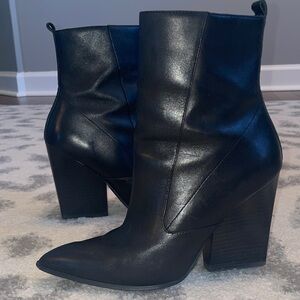 Edgy Black Heeled Boots